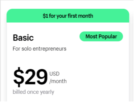 Shopify Basic Plan