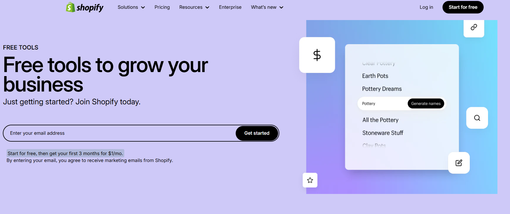 Shopify’s free business tools