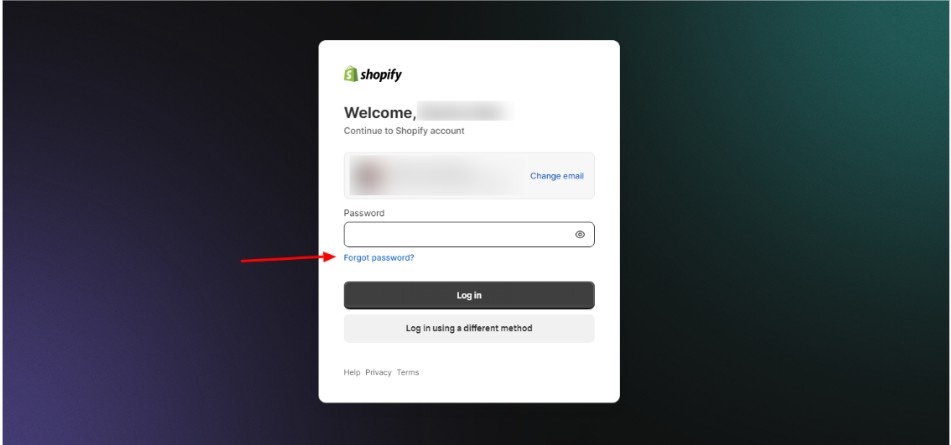 On The Login Page, Click Forgot Password?